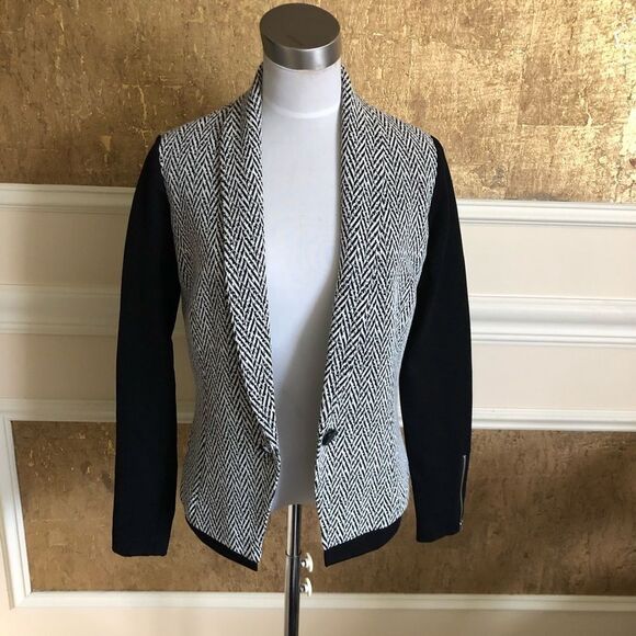 Liquid New York black ivory patterned blazer 4 - Picture 8 of 8